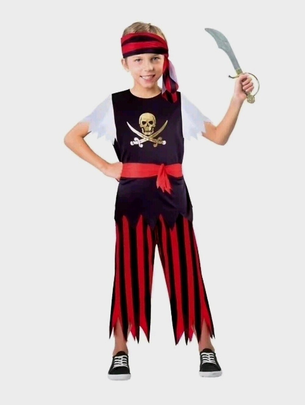 New Boy's Size S 6/7 Or L 12 Pirate Dress Up/ Halloween Costume/ complete outfit